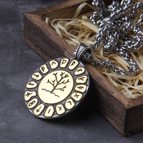 Hallmark Diamonds Tree of Life Necklace 1/20 ct tw 10K Yellow Gold 18